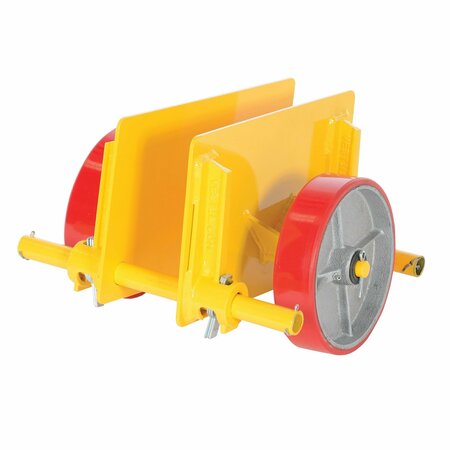 Vestil Yellow Adjustable Panel Dolly 1000 lb Capacity Poly-on-Steel Casters PLDL-ADJ-8PS